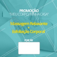 Promoção "meu corpo, minha casa"
Não perca essa promoção!Agende já seu horário!
#esteticacorporal #ahazou #massagem