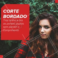 Você já conhece o corte bordado? Essa técnica surgiu para salvar a vida das mulheres que precisam de um corte, mas não querem diminuir o comprimento dos fios. Agende seu horário e renove seu cabelo sem precisar encurtar os fios! #cabelo #ahazou #cortebordado #corte