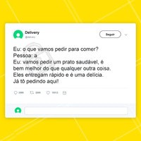 Todo mundo tem aquele amigo que pergunta mas que já tem a resposta de onde vão comer hoje. 😂 Marque ele aí!
#food #amigos #ahazou #pratosaudavel #delivery