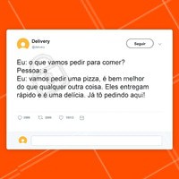 Todo mundo tem aquele amigo que pergunta mas que já tem a resposta de onde vão comer hoje. 😂 Marque ele aí!
#food #amigos #ahazou #pizza #pizzaria #delivery