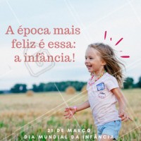 Hoje é dia da melhor época das nossas vidas, a infância, e junto dela a saudade! 💜 #criança #infancia #ahazou #diamundialdainfancia