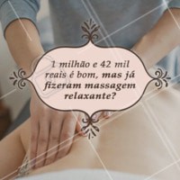 Você não precisa ser milionária para agendar a melhor massagem do Brasil. Marque uma pausa para a felicidade com a gente! #massagem #felicidade #ahazou #relaxante