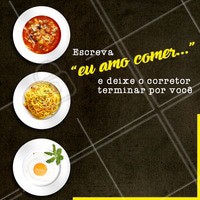 "Vamos brincar? 😂
Escreva e deixe o corretor terminar por você.
Coloque seu resultado aí nos comentários.🍛
#escreva #corretor #ahazoutaste #brincadeira #food"