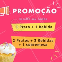 Escolha o seu combo promocional e venha pra cá! 😃 Não vai ficar de fora dessa promoção né? 😜 #food #ahazoutaste #gastronomia #promocao #combo