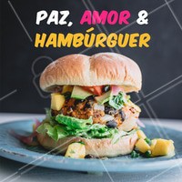 ✌️❤️🍔 #hamburguer #ahazoutaste #paz #amor