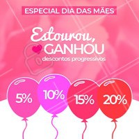 Aproveite esta promoção especial! Estoure o balão e ganhe um desconto especial! #promocao #ahazou #diadasmaes