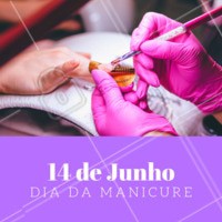 Parabéns para todas as minhas colegas de profissão! Dia 14 de Junho - Dia da Manicure💅👏
#manicure #ahazouunhas #diadamanicure #unhas