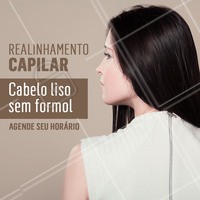 Cabelo liso sem formol é possível! Agende seu horário e veja o poder do realinhamento capilar! 😍 #realinhamentocapilar #ahazou #cabelo #liso