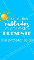 Independentemente de estar na praia ou na cidade, o uso do protetor solar em dias nublados é essencial. Ele é o responsável por proteger a nossa pele contra os raios UVB e UVA, que são os principais causadores de queimaduras, manchas, envelhecimento precoce e câncer de pele.
Mesmo quando o sol está escondido, a pele continua exposta aos raios UVA, que possuem a capacidade de ultrapassar as nuvens. Os raios UVA costumam deixar a pele morena e atingem a camada mais profunda da pele, provocando o envelhecimento precoce e o aparecimento de manchas!
#protetorsolar #ahazou #dicasdepele