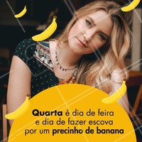 Quarta pode ser dia de feira, mas também é dia de ficar linda! 👸 Agende seu horário agora mesmo. #cabelo #cabeleireiro #ahazou #promocao #quarta