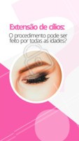 Este procedimento não possui uma idade mínima para ser realizado, porém o ideal é que as extensões sejam aplicadas apenas a partir dos 15 anos de idade. A partir desta faixa etária, a cliente já tem uma boa noção dos cuidados que deve tomar para manter o alongamento perfeito! 😉 #extensaodecilios #ahazou #cilios #alongamentodecilios
