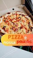Pizza é o motivo pelo que fazemos o que fazemos com tanto amor. 🍕 A pizza também é sua paixão? 💕 #pizza #ahazoutaste #pizzaria