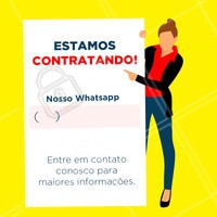 TEM VAGA!
Entre em contato conosco para maiores informações
#contratacao #ahazou #temvagas #vaga