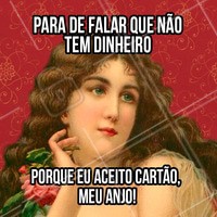 Ou seja, NÃO TEM DESCULPA AMORE! 🤣
Aceitamos todos os cartões de débito e crédito 💳
#cartao #ahazou #engracado #meme