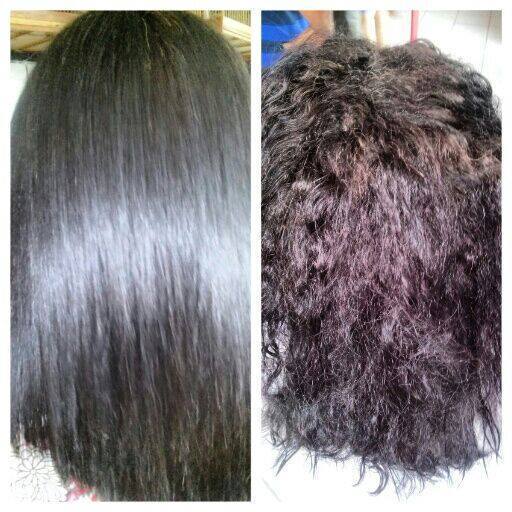 Progressiva Progressiva cabelo crespo, antes e depois 