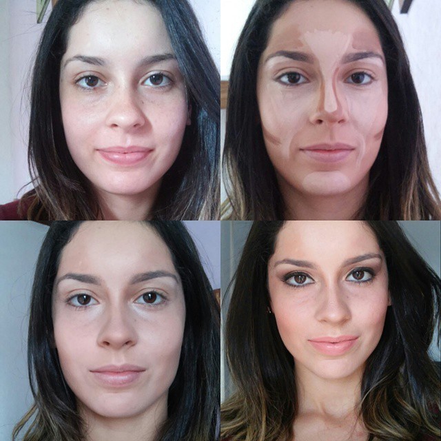 Técnica de contorno e iluminação maquiagem maquiador(a)