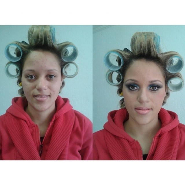 Antes e depois - madrinha  maquiador(a)