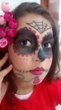 Maquiagem artística CAVEIRA MEXICANA maquiador(a) esteticista designer de sobrancelhas