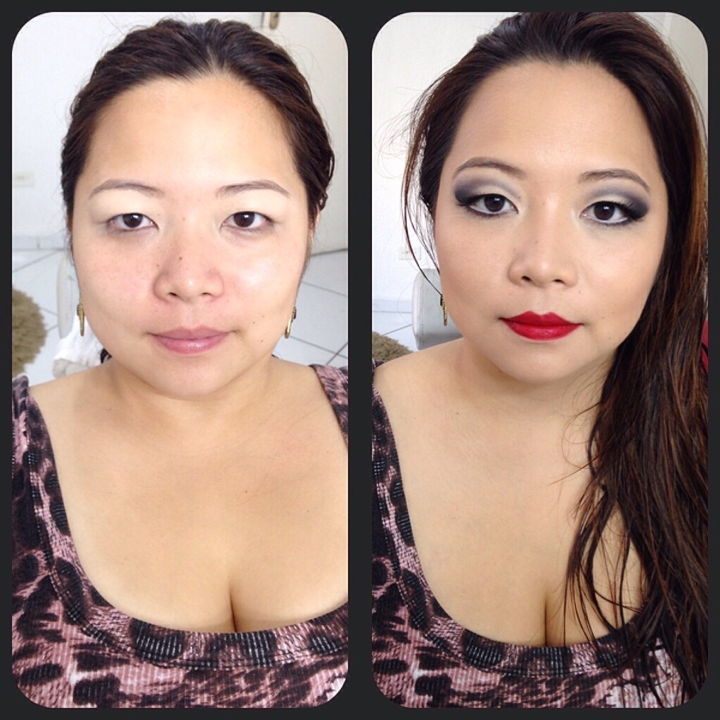 Antes e depois - oriental maquiagem  maquiador(a) designer de sobrancelhas micropigmentador(a) assistente maquiador(a)