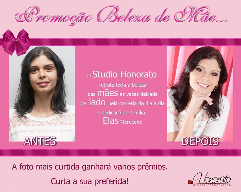 Promoção Beleza de Mãe - Antes e Depois Local:Studio Honorato maquiador(a)
