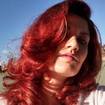 Bianca Campos minha amiga e modelocoloração vermelho intenso 8,66 Keune 