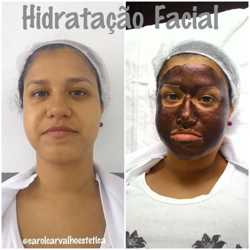 Hidratação facial esteticista designer de sobrancelhas maquiador(a)