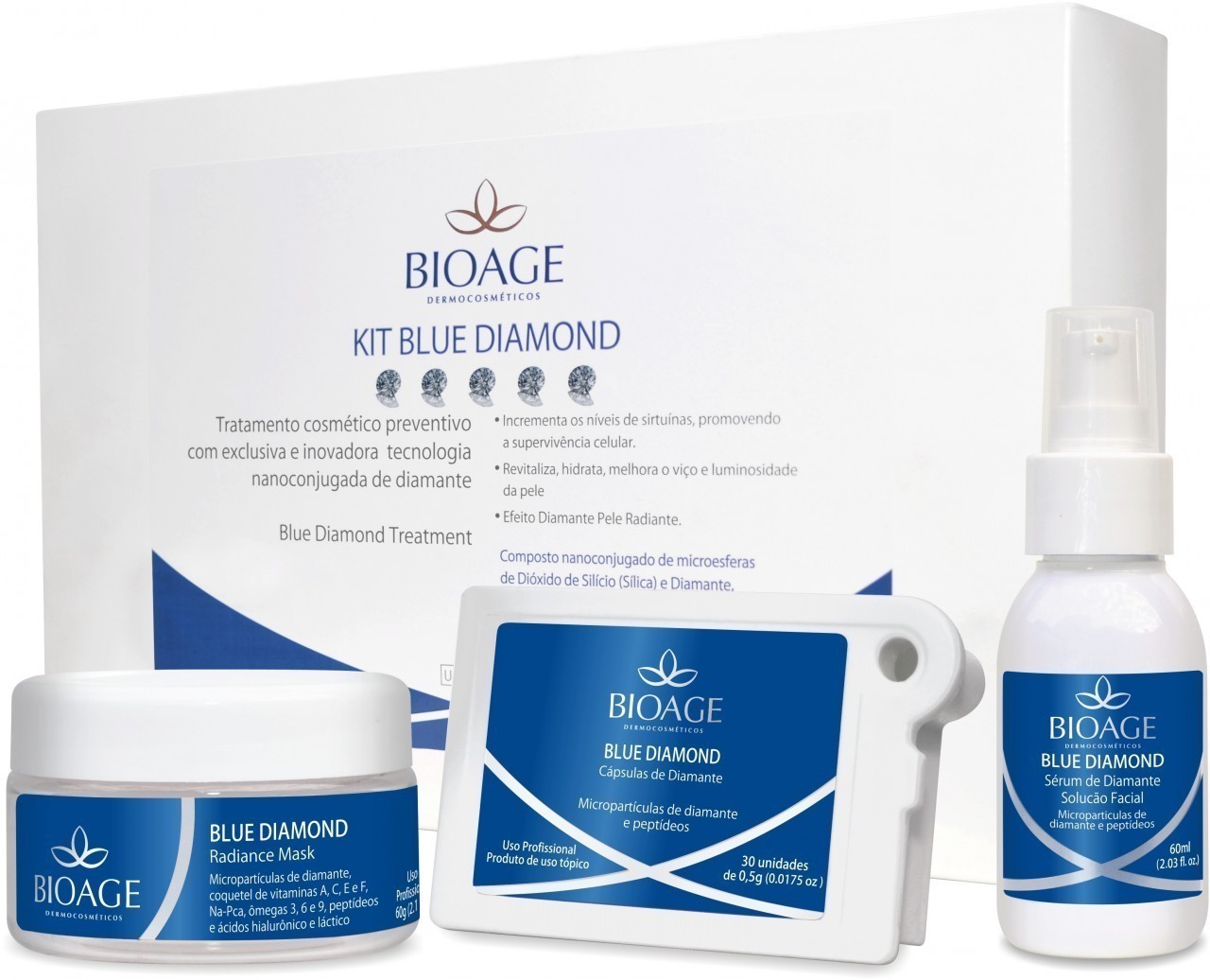Revitalização é com Blue Diamond da Bioage!!! Tratamento cosmético com exclusiva e inovadora tecnologia nanoconjugada de diamante! esteticista