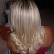 super loiro..Foi feito umas mechas com ombre Jair e o resultado foi esse . Ressaltando que a cliente estava com os cabelos com tons alaranjados. E foi orientado um cronograma de nutrição pois cabelos assim requer um cuidado especial.