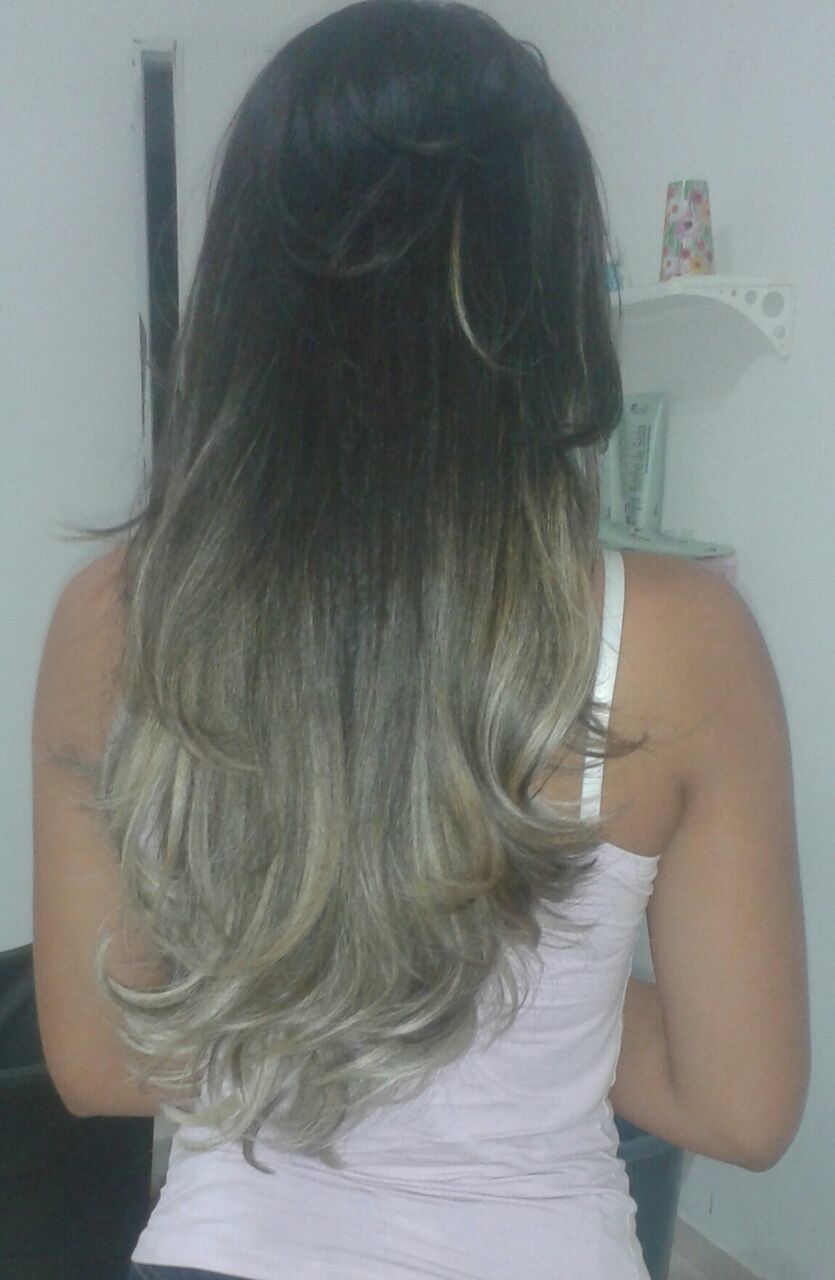 Foto Ombre Hair Comecei Na Nuca Uma Mecha Costurada Cbeauty
