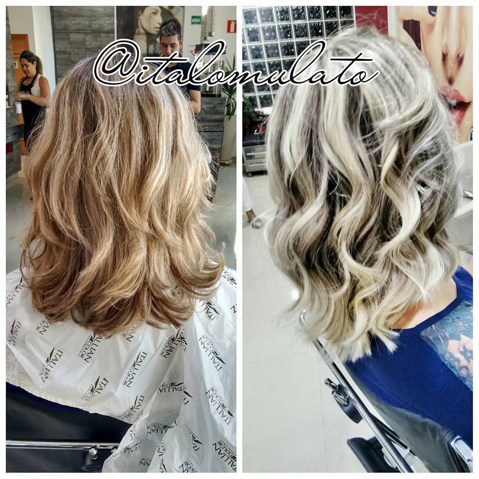 Loiro Platinado Nesse trabalho foi utilizado a técnica do loiro platinado com um preparo de 3 meses pra poder receber o processo químico pois o cabelo não passou no teste na primeira visita. loiro platinado cabelo  cabeleireiro(a)
