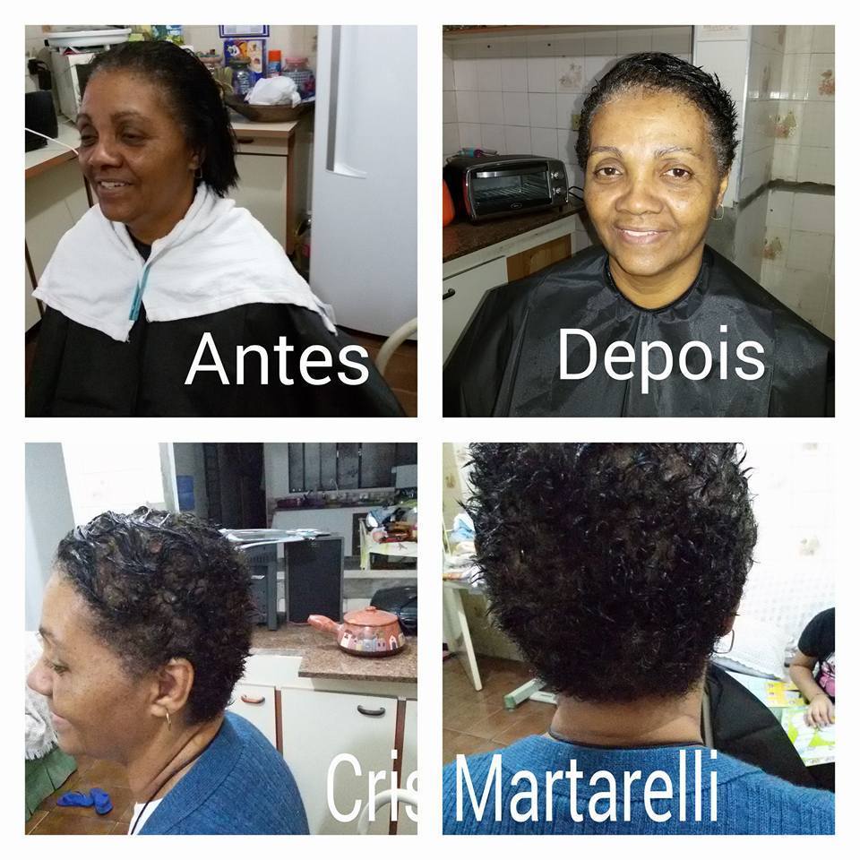 Corte feminino afro Corte com tesoura auxiliar cabeleireiro(a)