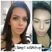 Foto de antes e depois de maquiagem de noiva