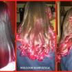 ombre vermelho