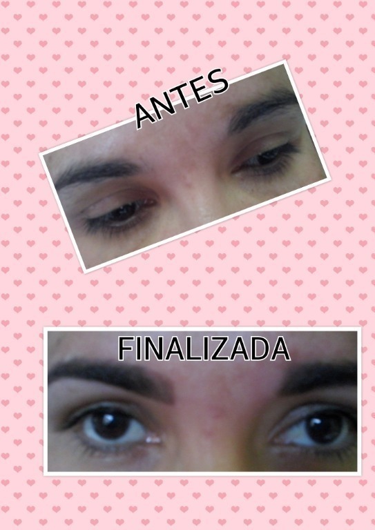 Foi feito a limpeza na parte da sobrancelha,depois o designer e por ultimo fiz aplicação com henna. designer de sobrancelhas