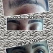 Medição da sobrancelha conforme o roato da cliente,e depois o designer ,por ultimo fiz a aplicação com a henna.
