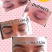 Limpeza normal da pele ,aplicação com a henna e por fim finalizada.