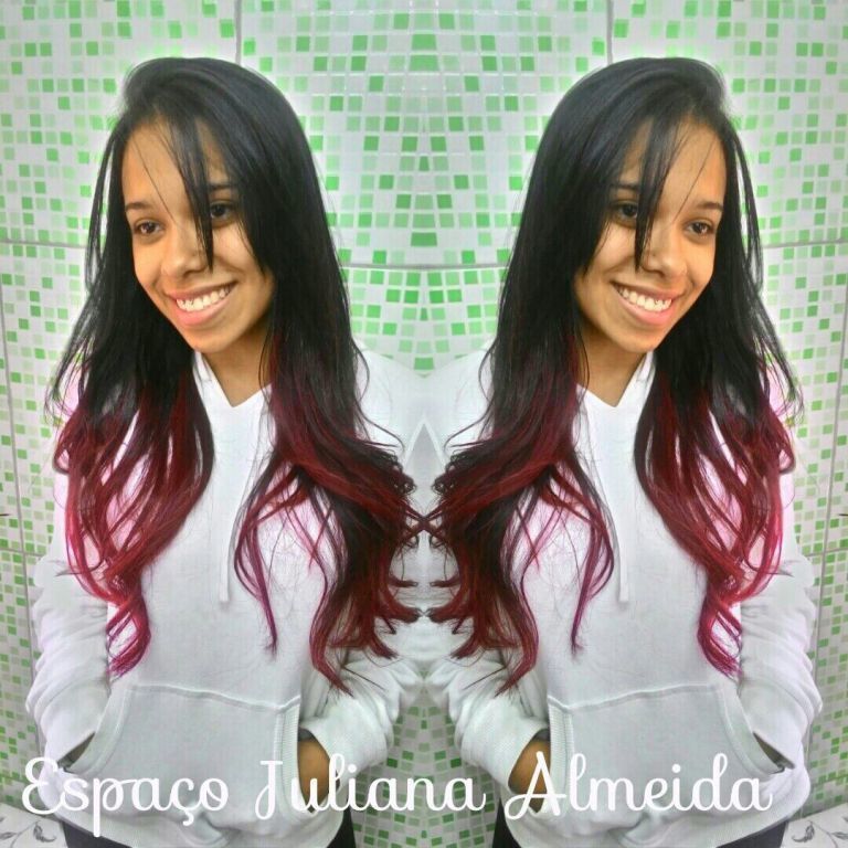 #ombreHairVermelho #OmbreHair #EspaçoJulianaAlmeida cabeleireiro(a) designer de sobrancelhas manicure e pedicure