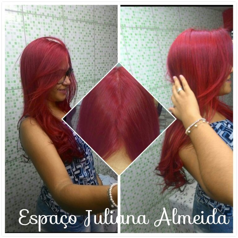 #Coloração #Corte #ColoraçãoVermelha #EspaçoJulianaAlmeida cabeleireiro(a) designer de sobrancelhas manicure e pedicure