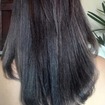 Antes: Cabelo relaxado com guanidina que queria fazer luzes pra esconder os brancos...