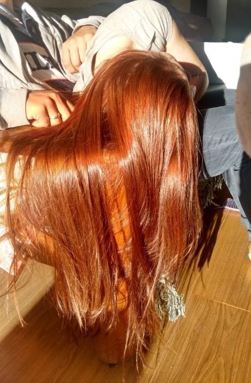 Ela está adorando essa cor ruivo natural :) :) cabeleireiro(a)