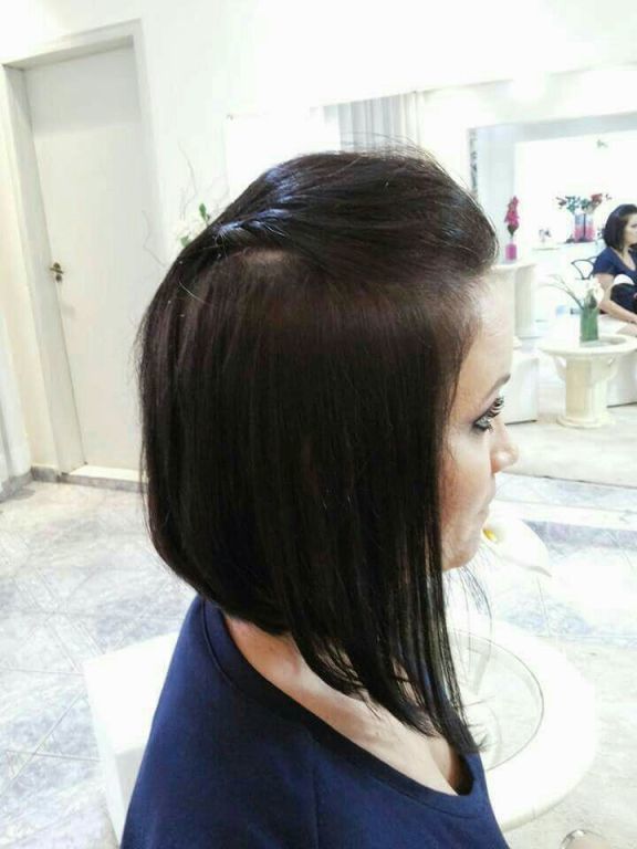 Corte Chanel long + moicano simples cabelo cabeleireiro(a)