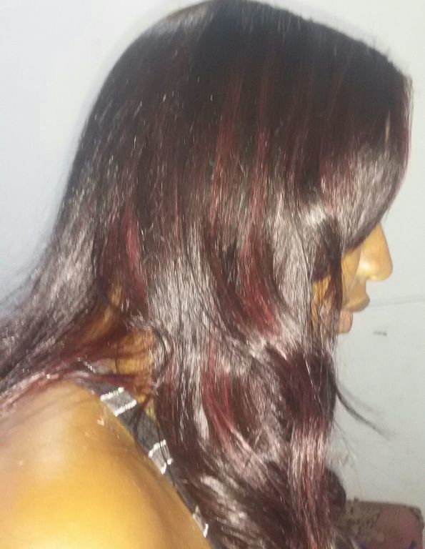 Luzes vermelho cabeleireiro(a)