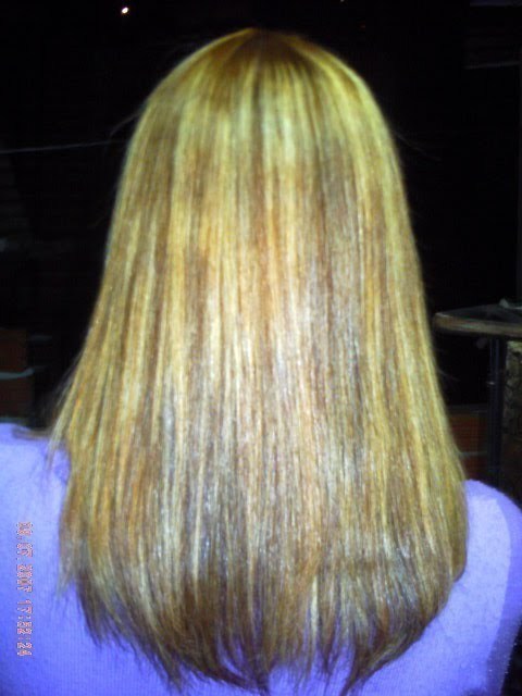 depois   progressiva  e  luzes cabelo auxiliar cabeleireiro(a)