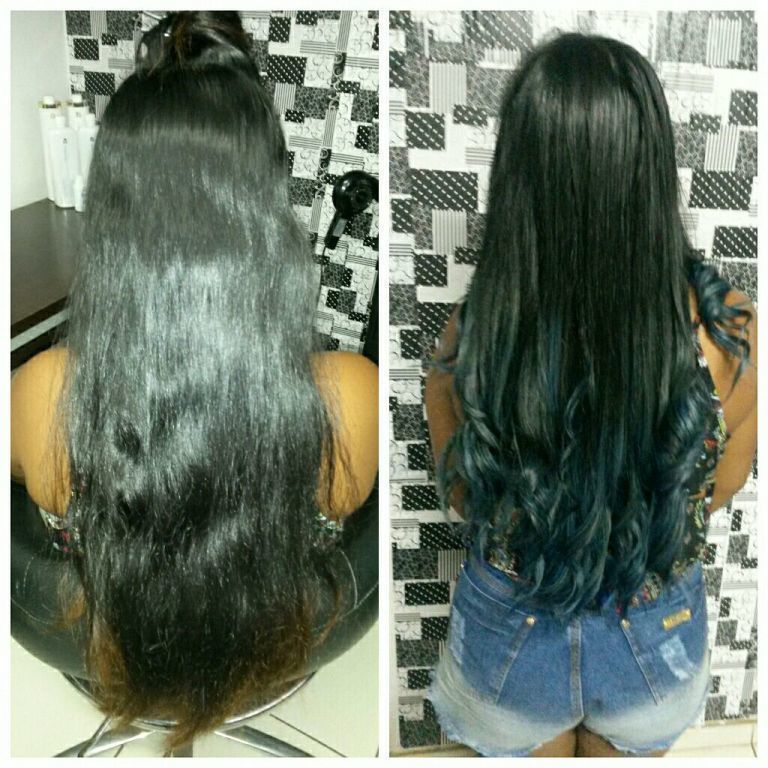 Ombre hair de azul cabelo cabeleireiro(a) estudante (esteticista)