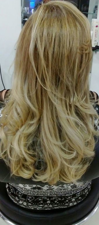 Ombre Hair com luzes bem fininha no loiro americanizado cabelo cabeleireiro(a) stylist /visagista