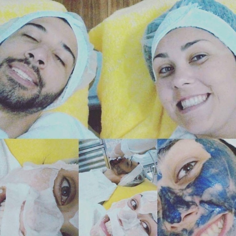 #limpezadepele
#noivos
#esteticalaisrosas
Atendimento aos noivos!
Limpeza de pele com extração a vácuo,  peeling de diamante, em um feito argiloterapia e outro máscara Bioage 4 Elementos Água esteticista