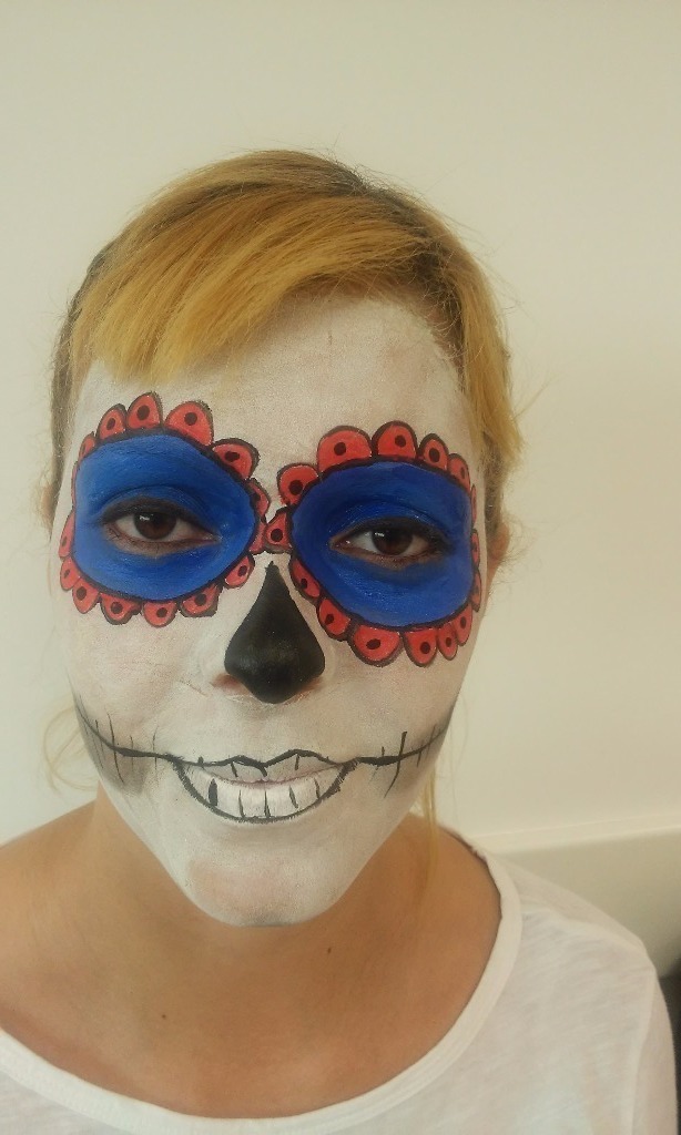 Pintura facial infantil - Caveira Mexicana maquiador(a) estudante (massoterapeuta) outros