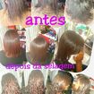 Luzes vermelhas + tratamentos + mega Hair