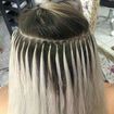 Colocação de maga loiro pérola + fundo de raiz preto