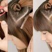 Colocação de mega Hair com fita adesiva
